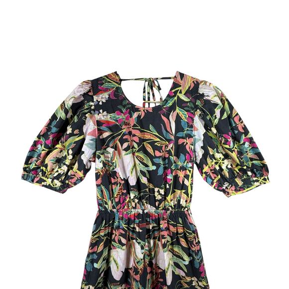 Anthropologie Conditions Apply Maxi Dress Puff Sleeve Open Back Cottagecore | S - Picture 13 of 15